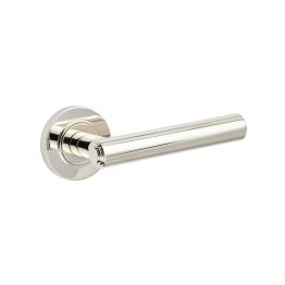 Richmond Door Handles Plain Rose Polished Nickel - By Frelan Hardware - BUR45KIT157
