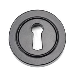 Black Round Escutcheon (Plain Rose)