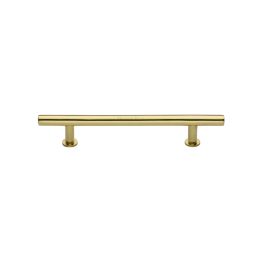 Heritage Brass Cabinet Pull T-Bar Design with 16mm Rose 128mm CTC Polished Brass Finish