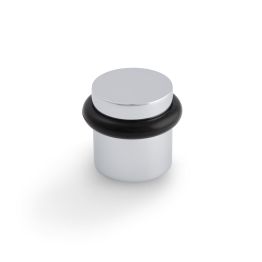 Valli 38 x 35mm - Floor Mounted Plain Doorstop - Concealed Fix - Polished Chrome PVD