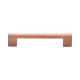 Heritage Brass Cabinet Pull Metro Design 128mm CTC Satin Rose Gold Finish