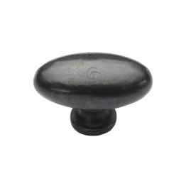 Rustic Dark Bronze Cabinet Knob Oval Design 38mm