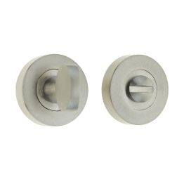 Jedo Designer Turns & Releases 35mm Round Rose no Indicator 38x8mm Satin Nickel - By Frelan Hardware - JV2777SN