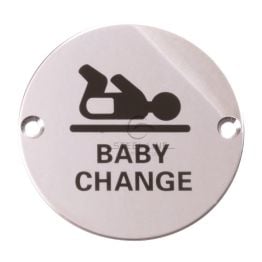 Steel Line Baby Change Symbol Polished Stainless Steel finish