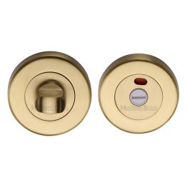 Heritage Brass Indicator Turn & Release for Bathroom Doors Satin Brass finish