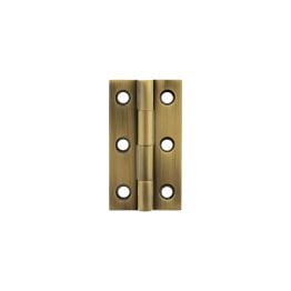 Millhouse Brass Cabinet Butt Hinges 50mm x 28mm x 2mm - Antique Brass