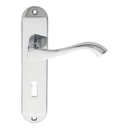 Andros Lever On Lock Backplate - Polished Chrome