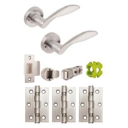 Jigtech Cresta Privacy Door Pack Satin Chrome - JTB82200