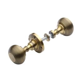 Heritage Brass Reeded Rim Knob Antique Brass finish