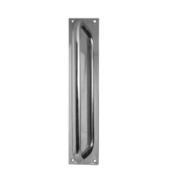 Aluminium Pull Handles w/ Plate 375x75mm Satin Anodised Aluminium - By Frelan Hardware - J1602