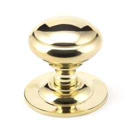 Polished Brass Round Centre Door Knob