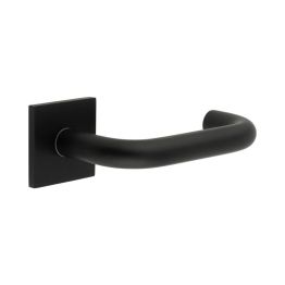 CR-106 Black Sprung Square Rose Door Handle - By Frelan Hardware - CR-106B1MB