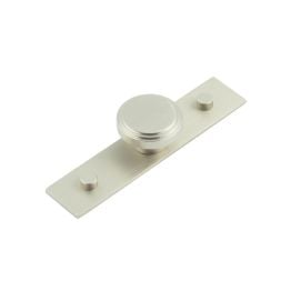 Cropley Cupboard Knobs 40mm Plain Backplate Satin Nickel - By Frelan Hardware - HOX-1040SN-5090SN