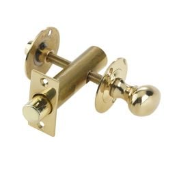 Jedo Bathroom Bolt C/W Mortice Bolt Polished Brass - By Frelan Hardware - JV2689PB
