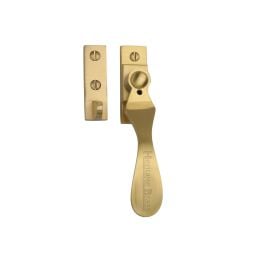Heritage Brass Casement Window Fastener Wedge Pattern Weather Stripped Design Satin Brass Finish