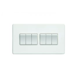 Eurolite Concealed 3mm 6 Gang Switch White