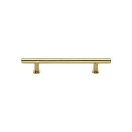 Heritage Brass Cabinet Pull T-Bar Design with 16mm Rose 101mm CTC Polished Brass Finish