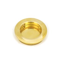 Polished Brass 60mm Plain Round Pull