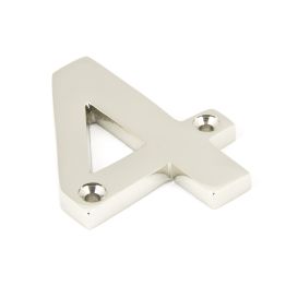 Polished Nickel Numeral 4