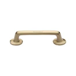 Heritage Brass Cabinet Pull Traditional Design 96mm CTC Satin Brass Finish