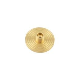 Burlington Reeded Bases to Suit Wall Mounted Doorstops Satin Brass - By Frelan Hardware - BUR974SB