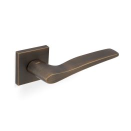 Valli Otello Lever on Square Rosette - Antique Brass