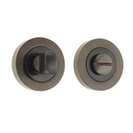 Jedo Designer Turns & Releases 50mm Round Rose no Indicator 50x10mm Dark Bronze - By Frelan Hardware - JV2666DB