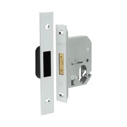 Jedo Oval Profile Deadlocks 65mm Polished Chrome - By Frelan Hardware - JL1062PC