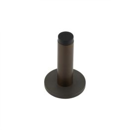 Burlington Plain Wall Mounted Door Stops Knurled Rose Dark Bronze - By Frelan Hardware - BUR-970DB-969DB