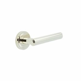 Richmond Door Handles Stepped Rose Polished Nickel - By Frelan Hardware - BUR45KIT159