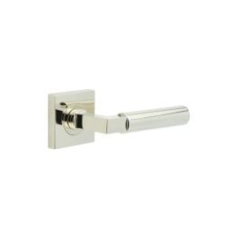 Westminster Door Handles Square Plain Polished Nickel - By Frelan Hardware - BUR30KIT162