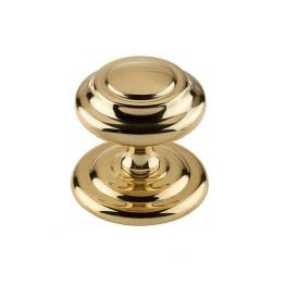 Jedo Sloane Centre Door Knobs 102mm Polished Brass - By Frelan Hardware - JV57PB
