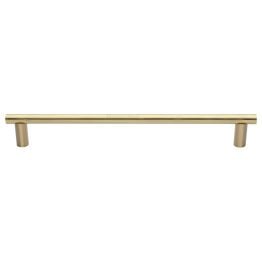 Heritage Brass Door Pull Handle Round Bar Design 489mm Satin Brass Finish