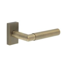 CR-102 Antique Brass Multi Point Rectangular Rose Door Handle - By Frelan Hardware - CR-102D4AB