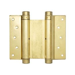 Double Action Steel Spring Hinges 125mm Electro Brassed - By Frelan Hardware - HB3005-5PB