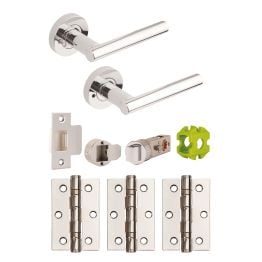 Jigtech Eden Privacy Door Pack Polished Chrome - JTB81015