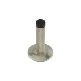 Burlington Knurled Wall Mounted Doorstops Chamfered Rose Satin Nickel - By Frelan Hardware - BUR-968SN-972SN