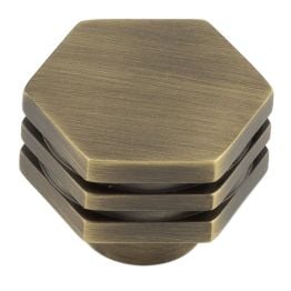 Nile Cupboard Knobs 30mm Antique Brass - By Frelan Hardware - HOX330AB