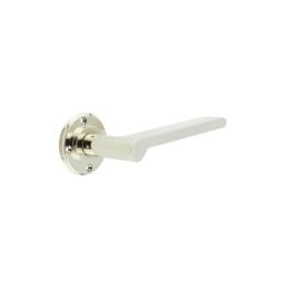 Fitzrovia Door Handles No Rose Polished Nickel - By Frelan Hardware - BUR15PN