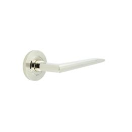 Mayfair Door Handle on Chamfered Rose Polished Nickel - By Frelan Hardware - BUR10KIT158