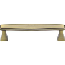 Heritage Brass Cabinet Pull Deco Design 128mm CTC Antique Brass Finish