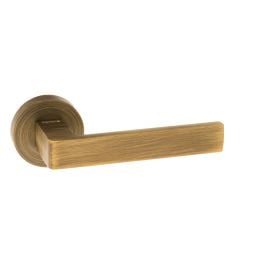 Forme Asti Lever Door Handle on Minimal Round Rose - Yester Bronze