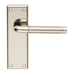 Serozzetta Quaranta Lever On Latch Backplate - Polished Nickel/Satin Nickel
