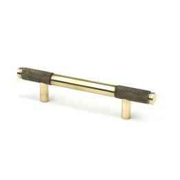 Aged Brass Half Brompton Pull Handle - Small