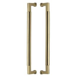 Heritage Brass Door Pull Handle Bauhaus Design 483mm Polished Brass Finish