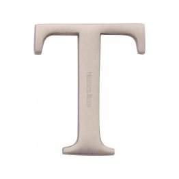 Heritage Brass Alphabet T Pin Fix 51mm (2") Satin Nickel Finish