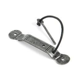 Pewter Locking Penny End Screw on Staple