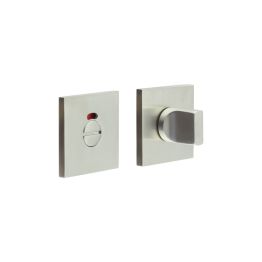 CR-802 Satin Stainless Steel Thumb Turn & Lock Square Rose w/ Indicator - By Frelan Hardware - CR-802BK7SSS