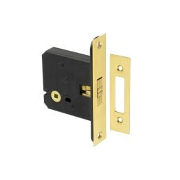 Jedo Sliding Door Bathroom Lock Polished Brass - By Frelan Hardware - JL840PB