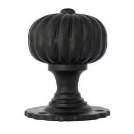 Black Flower Mortice Knob Set